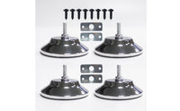 4 Pieces Chrome Table Leg Levelers with Mounting Plates Heavy Duty Billiard Table Leg Levelers Metal Hardware Sturdy