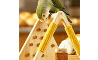 Tabletop Bird Stand Compact Wooden Parrot Stand Tabletop Bird Perch Stable Indoor for Parrots