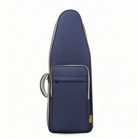 Water-Resistant Bamboo Flute Bag Curved Fit Triangular Flute Backpack Mesh Pocket Wind Instrument Bag Carry Handle