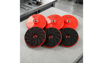 3 Pieces Spiral Angle Grinder Disc Multi-Grit Grinding Disc with Threaded Mount Wear-Resistant Tool Heavy-Duty for Renovators, Chamfering, Polishing