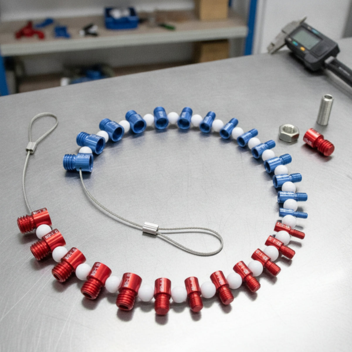 Color-Coded Nut and Bolt Thread Checker Aluminum Alloy Bolt and Nut Identifier Gauge Anodized Thread Checker Laser-Etched for Machinists