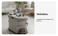 Multi-Functional Design Integrated Kettle Tea Table Heat-Resistant Household Furnishing Easy to Clean Automatic Water Boiler for Homeowners, Adults, Living Room, Reception Area, Home