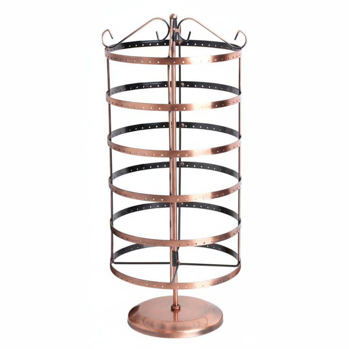 Space Saving Rotating Earring Stand Large Capacity Rotating Earring Holder Decorative Metal Jewelry Stand Stable Base for Women
