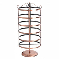 Space Saving Rotating Earring Stand Large Capacity Rotating Earring Holder Decorative Metal Jewelry Stand Stable Base for Women