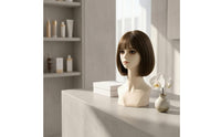 Mannequin Head with Shoulders PVC Jewelry Display Bust Light-Colored