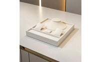 Jewelry Tray with Bust Suede-Like Necklace Organizer Pad Multi-Functional