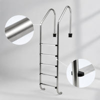 5-Step Pool Ladder Rust Resistant Swimming Pool Ladder with Handrail Easy to Install for Contractors, Backyard Pools