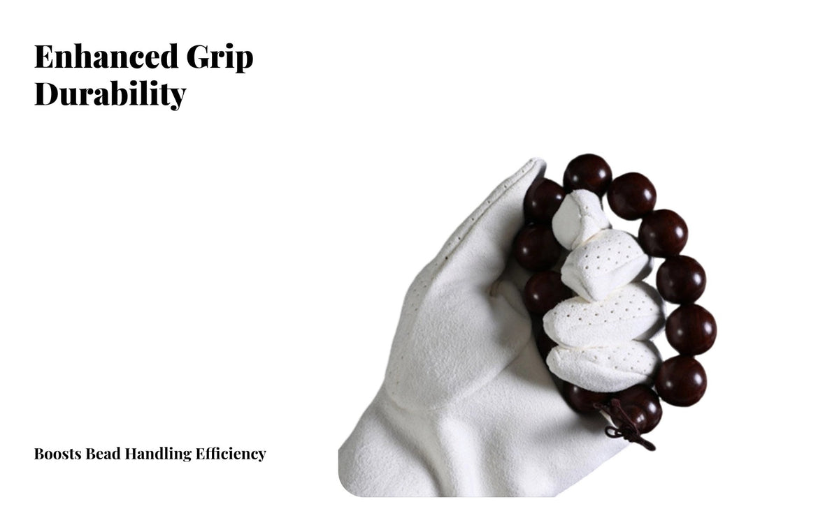 Soft & Lint-Non-Linting Wenwan Patina Gloves Breathable Deerskin Polishing Gloves Adjustable Wrist Strap for Collectors Handlers, Storage