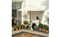 Half Coverage Space-Saving Wall-Side Umbrella Thickened Half Parasol for Patio, Garden