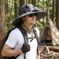 Solar Fan Hat Wide-Brim Hat with Solar Fan Lightweight for Anglers