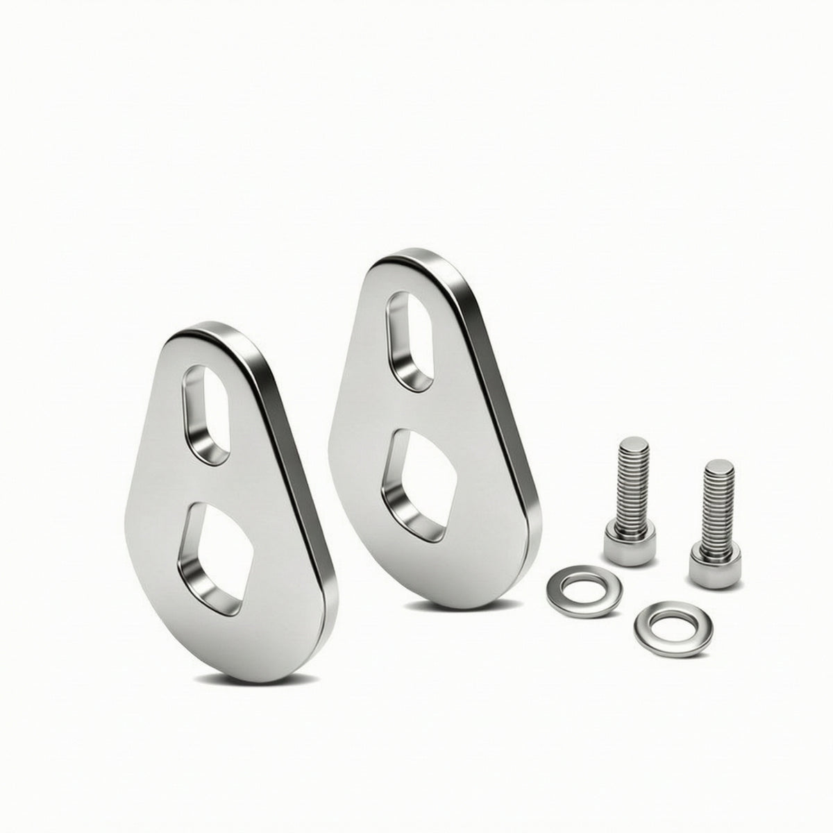 2 Pieces Electric Bicycle Force Arm Stainless Steel Force Arm with Screw and Washer Cycle Part M14 Hardware Two-Hole