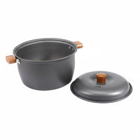 Outdoor Cooking Pot Large Capacity Camping Hot Pot Lightweight Portable Stockpot for Hikers