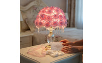 Floral Table Lamp  Decorative Floral Lamp Soft Lighting for Bedside