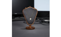 Elegant Design Wooden Necklace Stand Exquisite Workmanship Solid Wood Jewelry Holder Sturdy Construction Necklace Display Easel Anti-Slip Hooks for Live Broadcasting