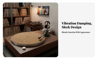 Cork and Rubber Blend Mat Shock Absorption Cork and Rubber Vinyl Mat for DJs