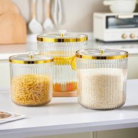Kitchen Storage Jar with Lid, Large Capacity, PP, Cylindrical, Simple Style