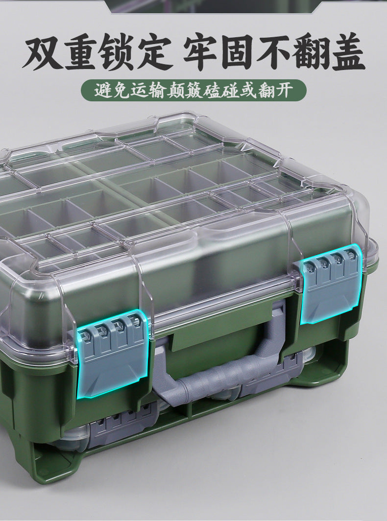 Multifunctional Lure Tackle Box for Hard and Soft Baits with Reel Storage