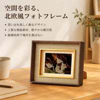 Resin Picture Frame, Moon Brown Photo Frame, Dual Use for Desk Top, Compatible with A4/B4, Photo Stand, Living Room, Gift