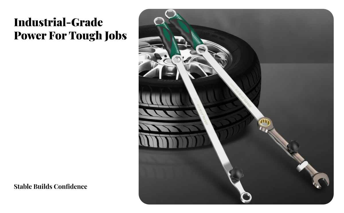 Screw-Fastened Clamp Wrench Extension Bar Long Shaft Forged Steel Wrench Extension Heavy Duty Breaker Bar Extender Non-Slip Grip for DIY Mechanics