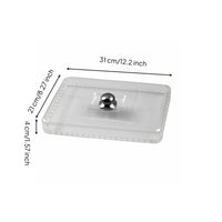 Serving Cover with Metal Knob Compact Rectangular Food Dome Versatile Clear Platter Lid for Caterers, Buffet