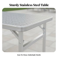 Foldable Design Bi-Fold Rectangular Table Indoor/exteriordoor Use Portable Furniture Easy to Clean adaptable for Street Vendors, Party Hosts, Night bazaar, exteriordoor meal, Camping, Dining Room