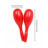 2 Pieces Oval Maraca Rhythm Shaker Bright Clear Auditory Toy Percussion Shaker for Young Children