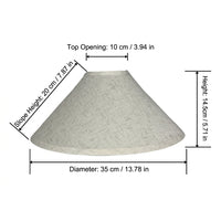 Lampshade for Table Lamps with Foldable Grid Linen Material, Bedroom for Bedside and Home Decor, Glare-Reducing Light Shade