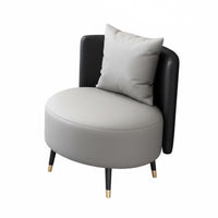 Padded Cushions Upholstered Guest Armchair Long-Lasting Construction Upholstered Barrel Chair and Table Set Modern Design Commercial Furniture Easy to Clean for Interior Designers, Business Owners, Hotel Lobby, Beauty Salon, Waiting Room, Retail Shop