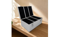 Aluminum CD Storage Box with Dividers Sturdy CD Organizer Box Portable Heavy-Duty for Collectors