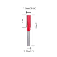 Double Flute Straight Carbide-Tipped Straight Flute Smooth