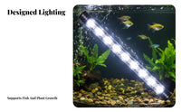 Waterproof Fish Tank Light Bar Energy Saving LED Tube Light for Fish Tank Easy Installation Pet Supplies for Planted Tanks, Freshwater Aquariums