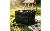Art Supply Organizer Tote with Shoulder Strap Waterproof Art Supply Organizer Tote with Pockets Zippered Carrying Case for Painters