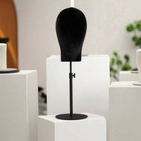 Mannequin Head Stand Adjustable Velvet Mannequin Head Hat Display Stand Countertop Tabletop for Retailers, Boutiques