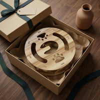 Wooden Cat   Cutout Openings Cat   Box Wood Grain Finish