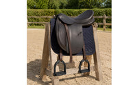Textured Grip Black Resin Stirrup Rectangular Footbed Children's Stirrup Curved Arch Kids Western Stirrups Anti-Slip for Saddle