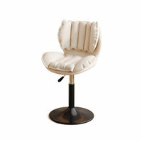 Contoured Upholstered Bar Stool with Pedestal Base Cushioned Swivel Bar Stool with Backrest Supportive Barstool Cushy for Kitchen Island