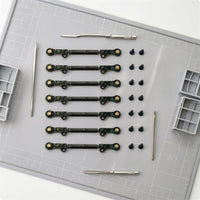 6 Pieces Adjustable Turnbuckles with Rod Ends Anodized Adjustable Turnbuckles Turnbuckle Linkage Kit for Hobbyists, Chassis Tuning