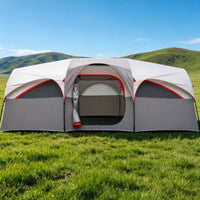 Outdoor Camping Two-Room Tent Big Tent with Storage Bag Spacious for Family