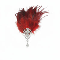 Handmade Vintage Bridal Headpiece Elegant Design Bridal Feather Clip Easy to Wear Feather Hair Clip Lightweight for Brides, Performers, Weddings, Formal Events, Themed Parties