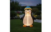 Lighted Inflatable Penguin with LED Light Outdoor Inflatable Penguin Inflate Yard Decoration Cute for Lawn, Garden