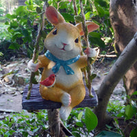 Feline Swing Decoration Easy to Hang Swing Feline Figurine Weather Resistant