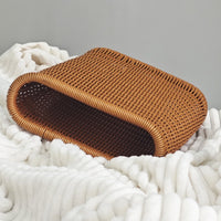 Rattan-Style Summer Pillow with Hollow Weave, Washable, Firm Support