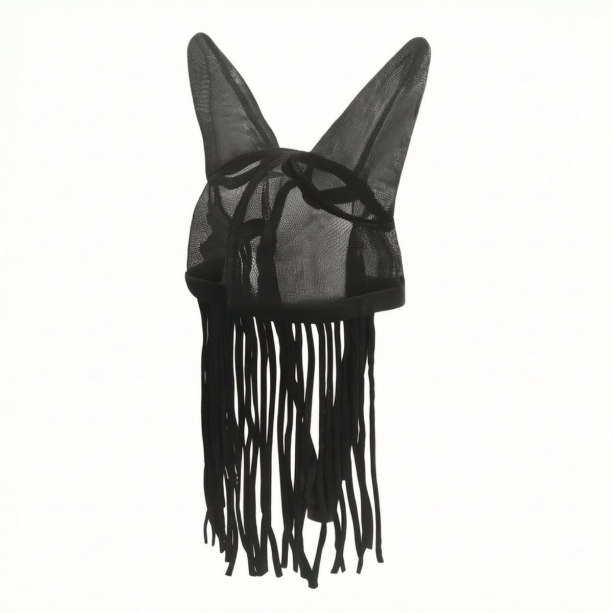 Breathable Horse Face Mask with Fringe Lightweight Horse Fly Mask with Ears Cool Tack Protection for Turnout