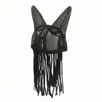 Breathable Horse Face Mask with Fringe Lightweight Horse Fly Mask with Ears Cool Tack Protection for Turnout