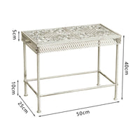 Wrought Iron Plant Stand Floor Standing Metal Plant Stand Space-Saving Garden Furniture for Balcony, Courtyard