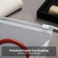 PVC Jewelry Pouch Airtight Seal Anti-Oxidation Storage Pouch Reusable Clear Jewelry Bag for Collectors, Crafters, Travel, Drawer Organization, Gifting