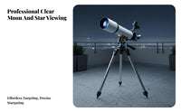 Red Dot Pointer 70mm Opening Tele Educational Gift Astronomical Refractor Tele Easy to Assemble Stargazing Fully Coated Optics for Beginners, Amateur Astronomers, Moon Observation, Outdoor, Backyard, Landscape Viewing
