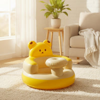 Compact Inflatable Baby Sitting Chair Lightweight Inflatable Baby Chair Portable Cushioned for Toddlers