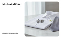 Mechanical Watch Movement Cufflinks Intricate Gearing Watch Movement Cufflinks