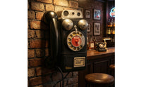 Vintage Telephone Decor Compact Retro Wall-Mounted Telephone Prop Artistic Geometric Antique for Photography Studio